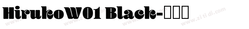 HirukoW01 Black字体转换